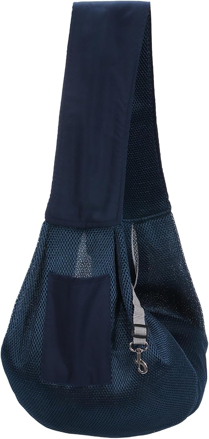 Dog Sling Carrier for Small Dogs and Cats Up to 16.5 Lbs, Breathable Thick Shoulder Strap Pet Crossbody Shoulder Bag, (Blue, 1 Pcs) Intended for Outdoor/Camp/Travel