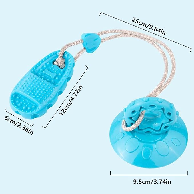Interactive Dog Toy With Suction Cup Base Hollow Dog Ball That Holds Treats Inside Designed For Supervised Play For Cat Kitten Small Medium Large Breed Aggressive Chewers Indoor Outdoor Play Stimulati