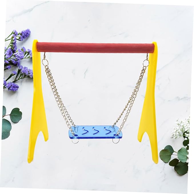 Swing Toy for Small Pets Parrot Hamster Play Rounded Design for Rat and Bird Cages Fun Pet Activity Center