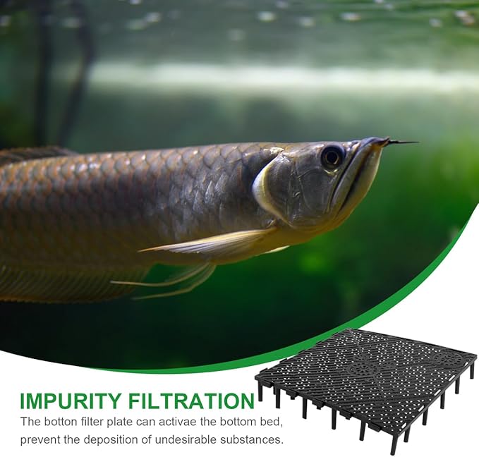 TEHAUX 20pcs Aquarium Undergravel, Undergravel Filter Aquarium Divider Tank Fish Tank Bottom Plate PVC Splicing Clapboard Bottom Fish Divider Stand for DIY Filtration in Aquascaping