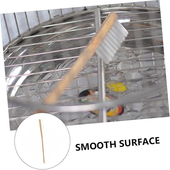 Bamboo Birdcage Brush Bird Droppings Cleaning Tool Long Handle Brush Cage Bird Supplies