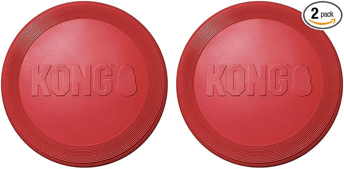 Kong Rubber Flyer,Large 2 Pack, Red