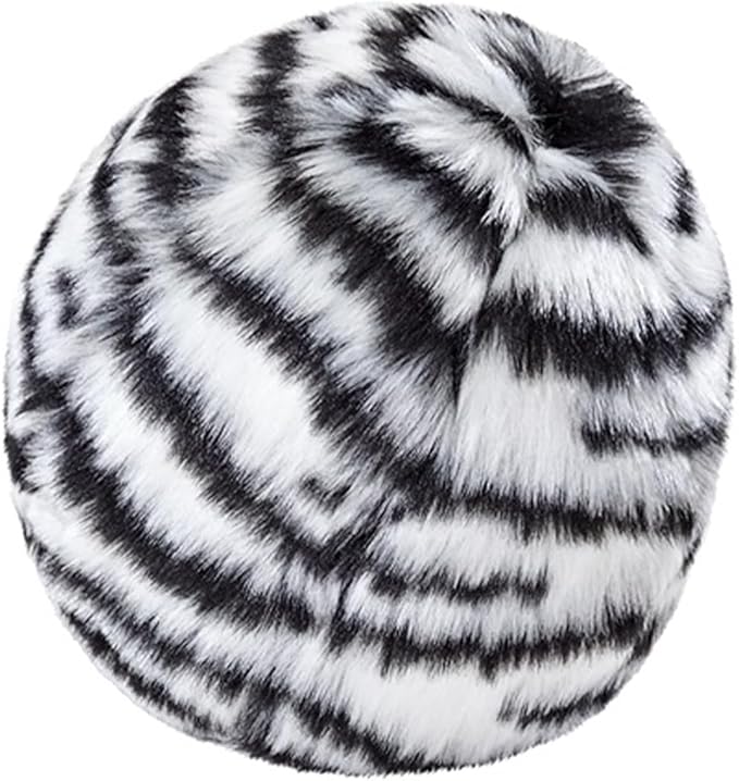 Fluff & Tuff SQUEAKERLESS Small Zebra Ball Dog Toy