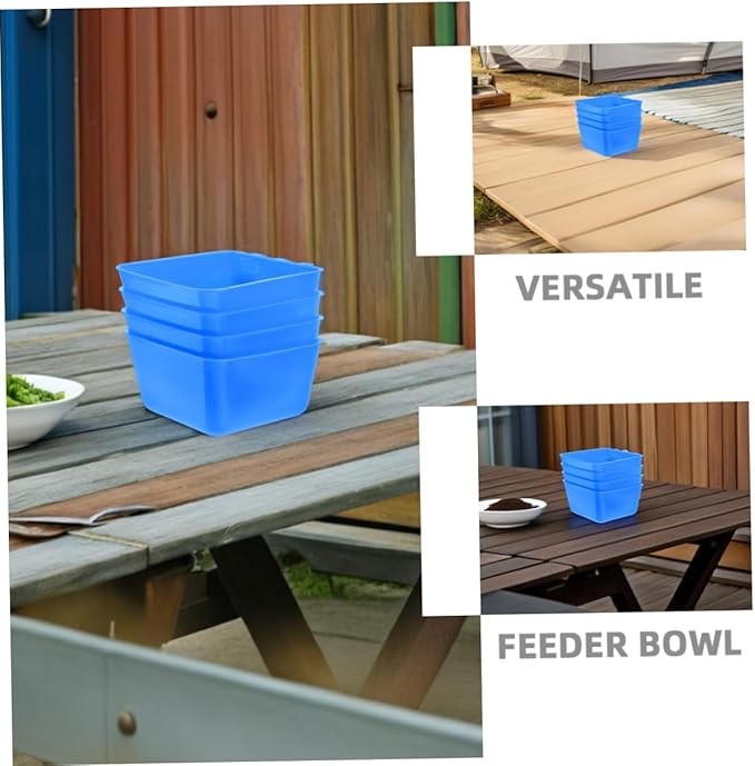 MERRYHAPY 6pcs Hanging Bird Cage Food Bowl for Rabbits Birds Chickens Sturdy Plastic Feeding Cup Watering Cup Easy Install Remove