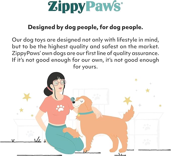 ZippyPaws - Cheeky Chumz Super Soft Squeaker Plush Dog Toy with Unique Sound - Pig