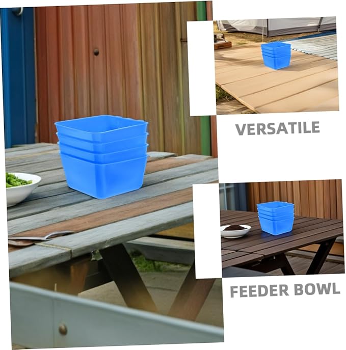 GANAZONO 6pcs Rabbit Food Bowl and Bird Water Cup Set Hanging PET Feeding Bowls for Small Animals Sturdy 12.5 * 9.5 * 6CM Suitable for Bird Cage and Rabbit Hutch