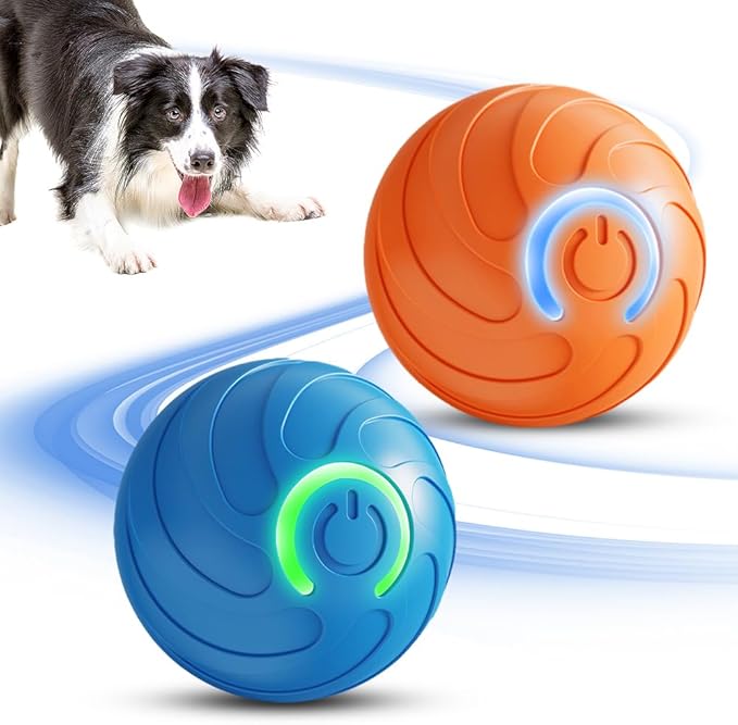 hoehew Vibrating Dog Ball, 2025 New Moving Dog Ball, Upgraded Interactive Dog Ball, Automatic Bouncing Ball Toy for Pet, Shaky Ball Toy for Small Dogs and Cats (a-2pc)