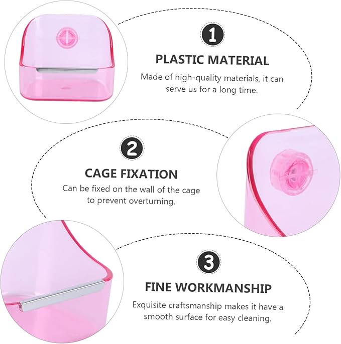 Feeder Food Water Bowl Rabbit Feeding Bowl for Cages Bird Cage Food Pet Basin