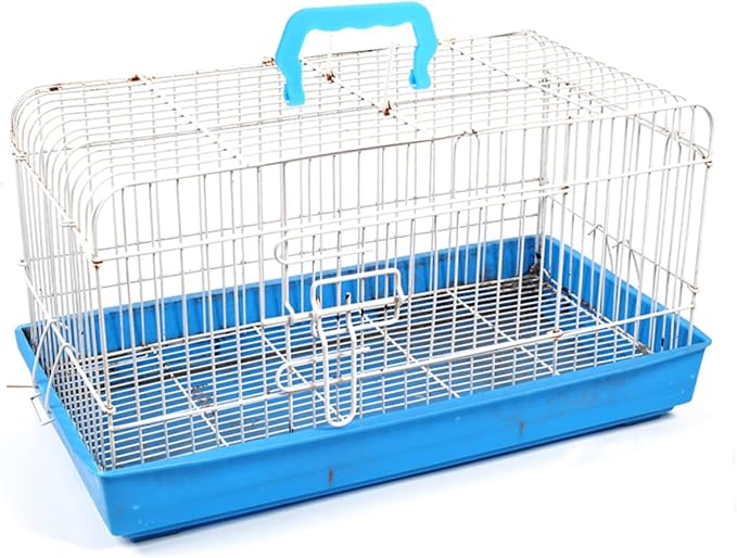 HANABASS 10pcs Portable Bird Cage Handle Set Durable Plastic Handles for Pet Crates Lightweight Easy to Install Convenient for Outdoor Travel with Pets Blue
