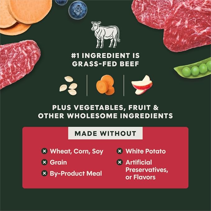 Instinct RawBoost Small Breed, Natural Dry Dog Food with Freeze-Dried Pieces, High Protein, Grain-Free Recipe - Real Beef, 10 lb. Bag