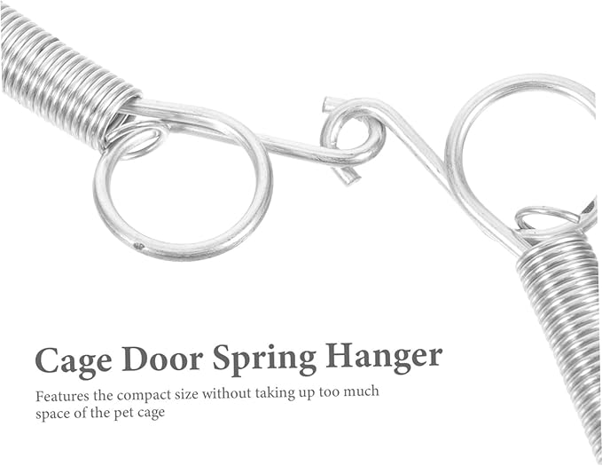 20pcs Pet Cage Door Hook Spring Hanger for Bird Cages for Stores Keeps Doors Securely Closed Compatible Various