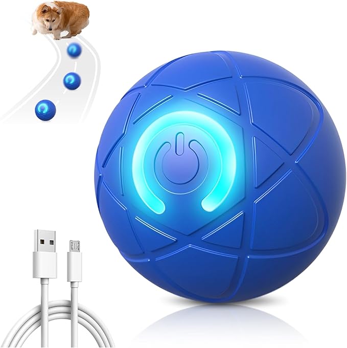 hoehew Interactive Dog Ball, 2025 New Automatic Moving Balls for Pet, LED Shaky Ball Toy, Upgraded Vibrating Dog Balls Shaking Toys for Small Dogs Cats, Donnot Suit Medium & Large Dogs