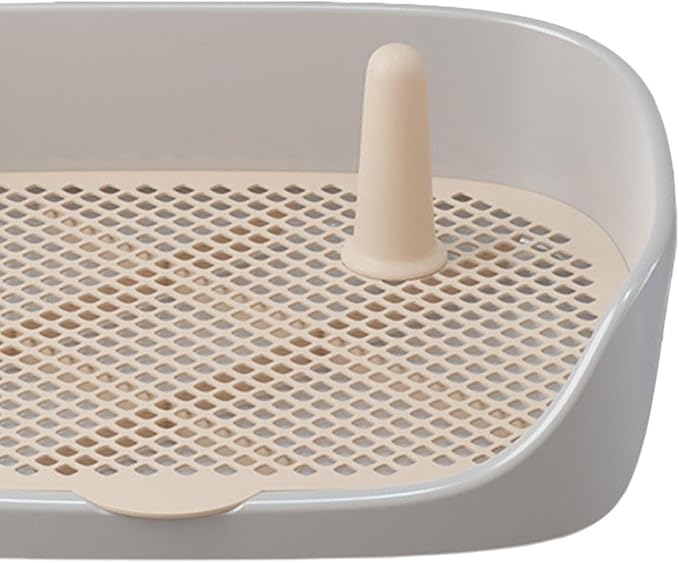 Litter Tray Pet Kitten Toilet Training Potty Pet Litter Pan Portable Design Anti Splashing Function Suitable for Small Animal Indoor Outdoor, Gray 40x30x11cm