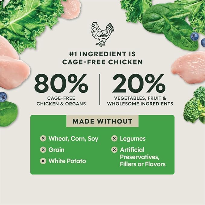 Instinct FreshDried Meal Blends, Freeze Dried Dog Food, Grain Free - Chicken & SuperGreens Blend, 23 oz. Bag
