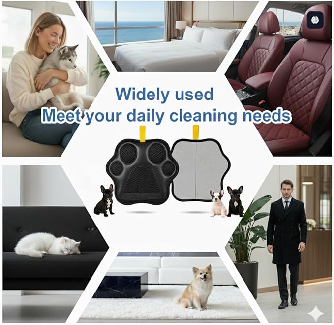 Pet Hair Remover Glove – Reusable Dog and Cat Grooming Glove, Pet Hair Removal Brush for Furniture, Clothes, Carpet, Car Seats – Washable and Eco-Friendly Grooming Supplies