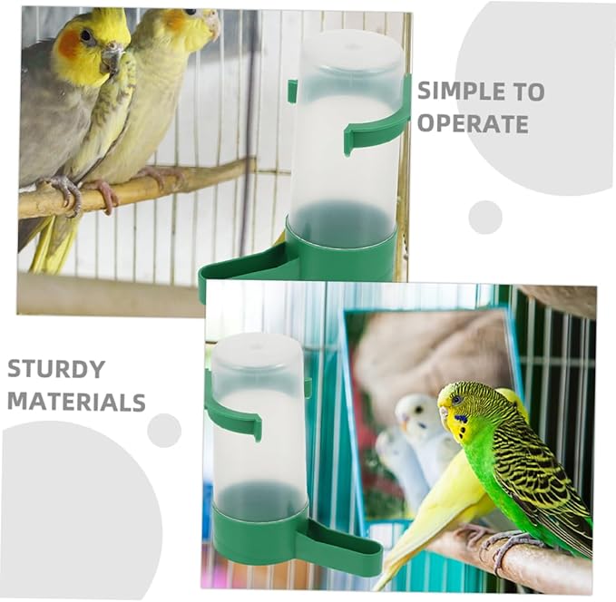 Healifty 20pcs Automatic Bird Water Dispensers for Small Birds Parrots Antispill Design Easy to Clean Water Bowls Pet Drinkers