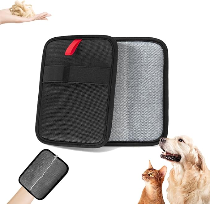 Pet Hair Removal Glove for Cats & Dogs – Upgraded Electrostatic Reusable & Washable Gloves, Magic Pet Hair Remover Tool for Sofa, Carpet, Furniture, Car Seats & Clothes (1 Pack)
