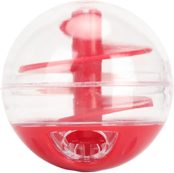 Luqeeg Cat Food Dispensing Ball Toy, Bite Interactive Pet Slow Feeder Puzzle Ball, Adjustable Cat Treat Dispensing Ball with Leakage Mouth for Small Medium Dogs & Cats