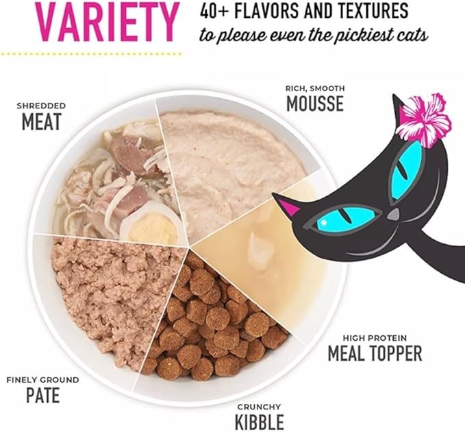 Tiki Cat Stix Wet Treats, Grain Free Lickable Smooth Mousse Blend with Tuna Creamy Gravy 6 Stix in 1 Pouch (Pack of 2), Plus 1 Cat Pom Pom Balls Toy
