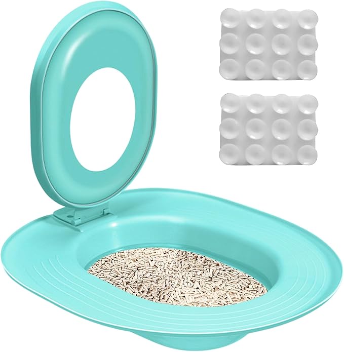 Cat Toilet Seat Trainer Kit Reusable, Cat Toilet Training System with Litter Box, Detachable Design for Easy Cleaning, Pet Potty Training Tool for Cats Kitten