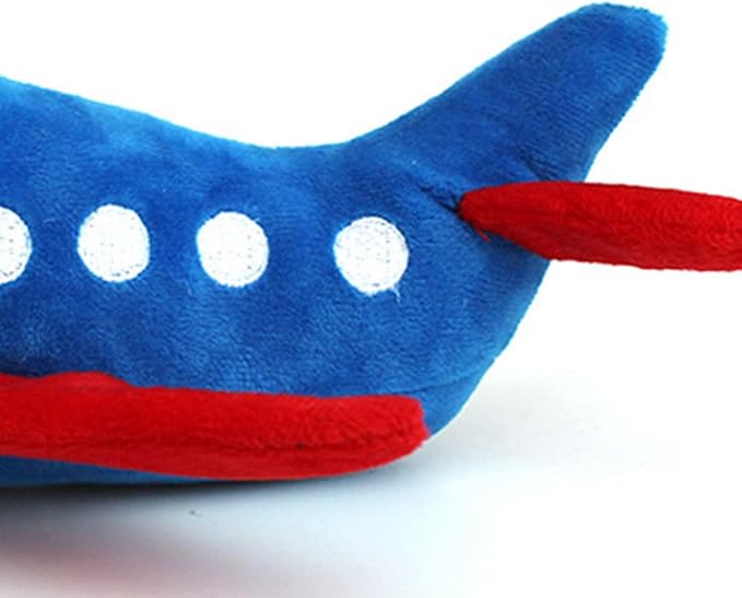 Chew Toys, Plane Plush Dog Squeaky Chew Toys for Cleaning Teeth, Bite Resistance Pet Chew Toys for Dogs Puppies Cats