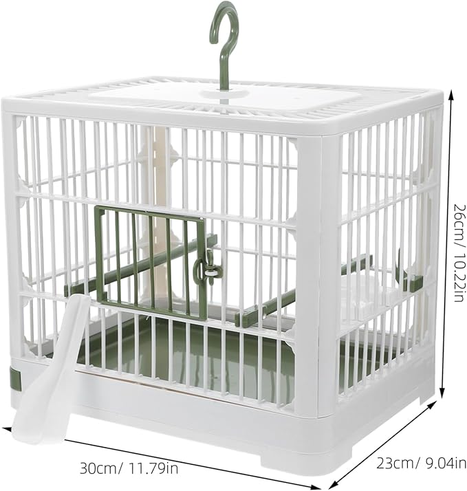 Hemoton Portable Bird Travel Cage for Parrots Compact Foldable Carrier with Stand for Parakeets and Small Birds Easy to Breathable Design with Ventilation