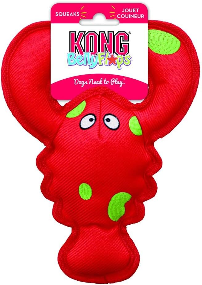 KONG Belly Flops Lobster Dog Toy