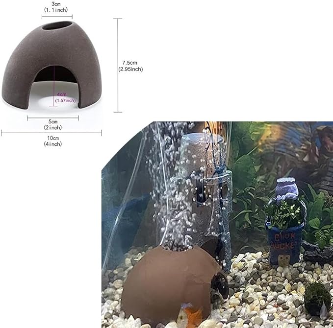 Aquarium Decorations Ceramic Cave Betta Fish Tank Aquatic Pets to Rest Fishes Hiding Shelter Breeding Tube