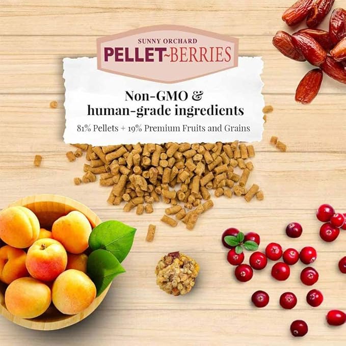 LAFEBER'S Pellet-Berries Pet Bird Food, Made with Non-GMO and Human-Grade Ingredients, for Parrots (10 oz Pack of 2)