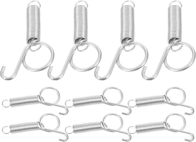 Mipcase Pet Cage Accessory 10pcs Rabbit Cage Spring Hooks Door Hanger Galvanized for Durability