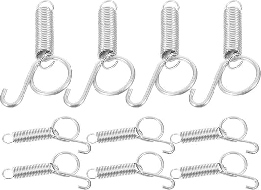 Mipcase Pet Cage Accessory 10pcs Rabbit Cage Spring Hooks Door Hanger Galvanized for Durability