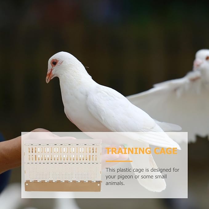 SEWACC Foldable Plastic Pigeon Cage with Handle Portable Pet Nest House for Training and Transportation Smooth Surface Easy Assembly and Storage for Racing and Domestic Birds