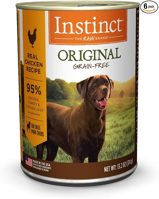 Instinct Original Wet Dog Food, Grain Free Recipe - Real Chicken, 13.2 Ounce (Pack of 6)