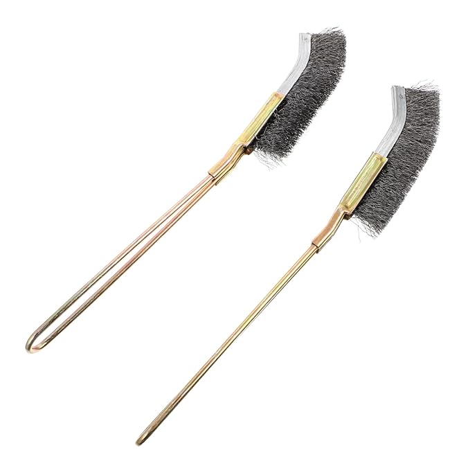 2pcs Bird Cage Cleaning Brush Long Handle Feeder Cage Wire Brush Cleaner Easy Cleaning Bird Parrot Accessories 24x3cm