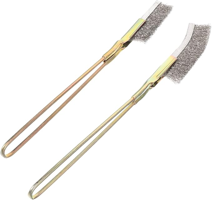 VANZACK 6pcs Long Handle Bird Cage Cleaning Brush Durable Tool for Parrot Cage Maintenance Easy Storage Hanging