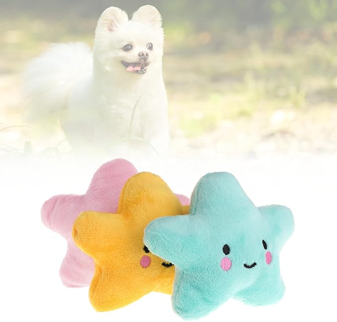 Fun Dog Interative Star Shaped Squeaky for Cat Teaser Soft Plush for Dogs Puppy Training