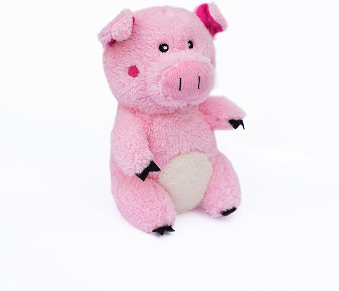 ZippyPaws - Cheeky Chumz Super Soft Squeaker Plush Dog Toy with Unique Sound - Pig