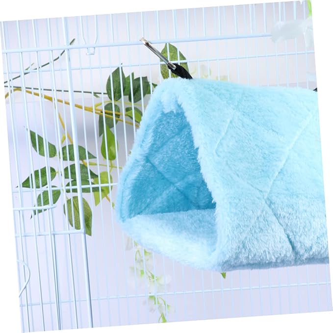 WOONEKY Parrot Toys Swing Pet Bed Parrot Plush Hammock Warm Bird Nest Bed for Cockatiel