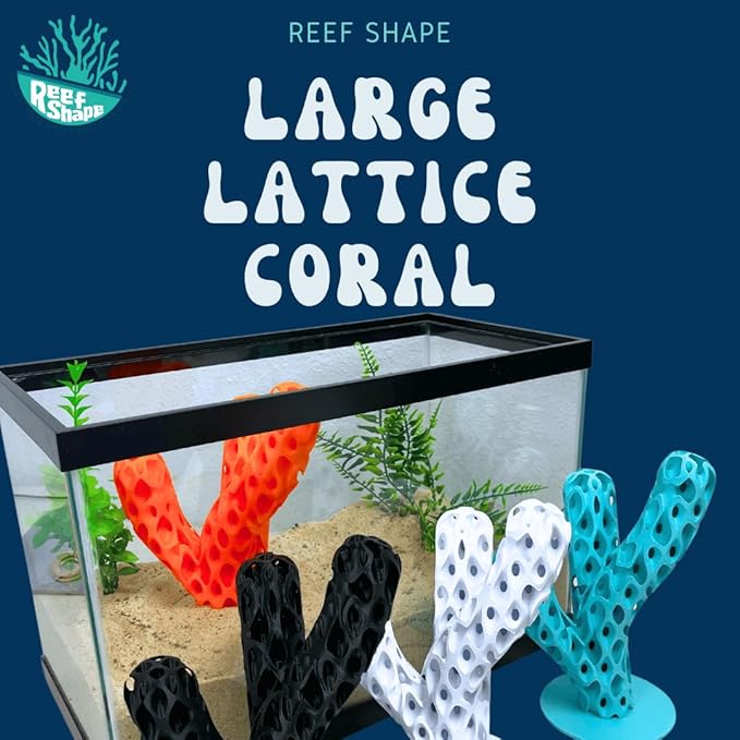 Chatelet REEFSHAPE Aquatic Branch Haven – Vertical Reef Shelter with 3-Limb Branch Design, Aquarium Safe Structure for Fish, Shrimp, Microorganisms, & Aquatic Pets (Teal)