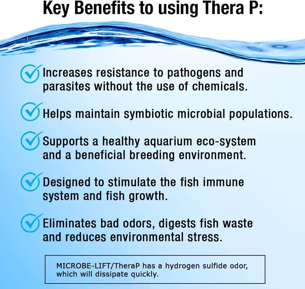 MICROBE-LIFT THERAPH16 TheraP Fish Care Treatment for Freshwater and Saltwater Home Aquariums and Tanks, 16 Ounces
