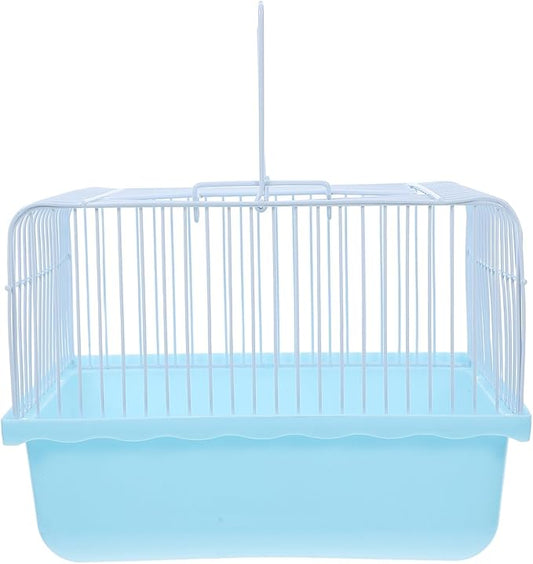 Yardwe Portable Bird Travel Cage Lightweight Plastic Carrier for Parakeets Lovebirds and Small Animals Durable Material for Travel and Comfortable Living Environment