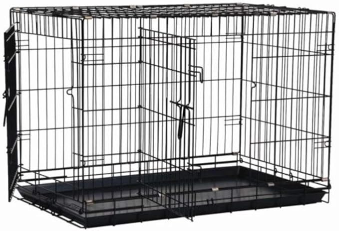 Precision Pet Products Two Door Great Crate Wire Dog Crate, 42 Inch, For Pets 70-90 lbs, With 5-Point Locking System
