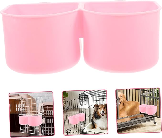 GALPADA Hanging Pet Bowl Multi-Purpose Dog Cat Feeder Detachable Crate Water Bowl Bird Cage Food for Parrot