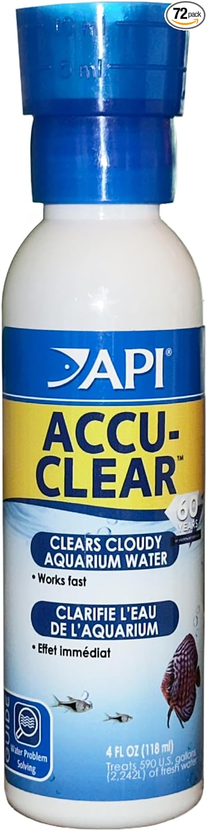 API ACCU-CLEAR Freshwater Aquarium Water Clarifier 4-Ounce Bottle