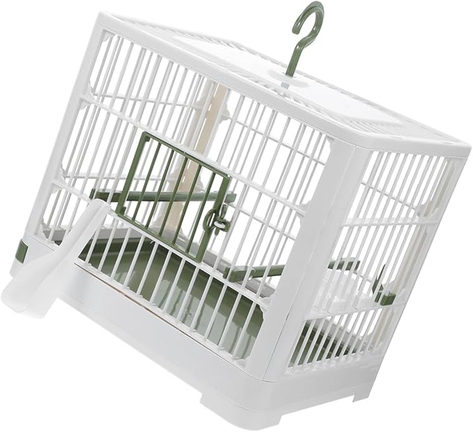 Hemoton Portable Bird Travel Cage for Parrots Compact Foldable Carrier with Stand for Parakeets and Small Birds Easy to Breathable Design with Ventilation