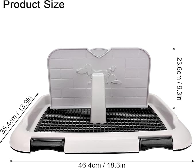 Puppy Training Toilet, Dog Training Toilet Pad Cat Potty Fence Dog Scheduled Urination Potty Tray Fence for Dogs Outside (18.3 x 13.9 x 9.3in)
