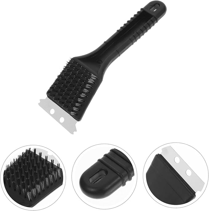 VICASKY Multi-Function Birdcage Brush Parrot Poop Cleaner Stainless Steel Shovel Brush for Bird Cage Hygiene