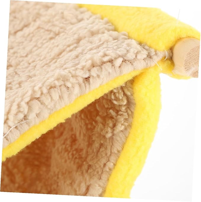 Double Layer Small Animal Hammock Bed for Hamster and Parakeet, Hanging Plush Cage Nest, Rat and Bird Cage Accessories, Warm Cozy Sleeping Hideout for Small Pets