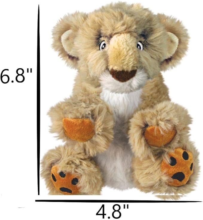 KONG Comfort Kiddos Dog Toy - Lion Small - (4.8" W x 6.8" H) - Pack of 2