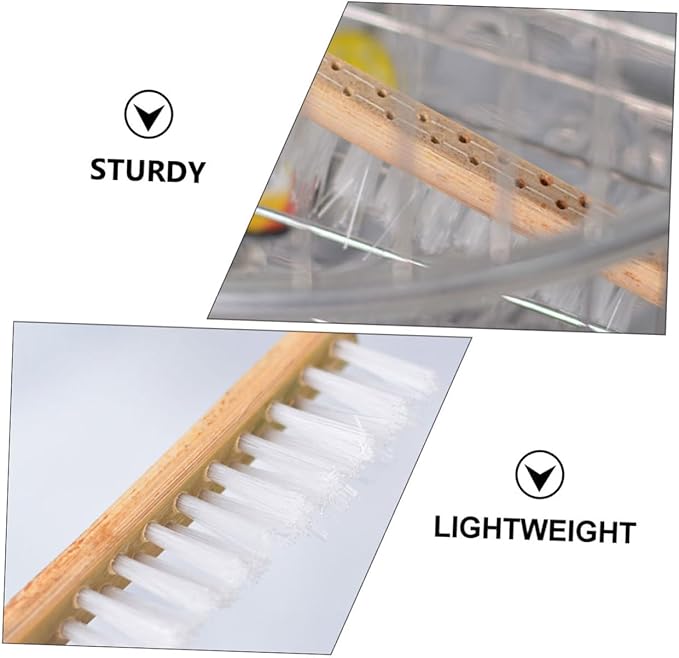 HANABASS 1pc Handle Bird Cage Cleaning Brush Bristle Design for Easy Cleaning of Pet Bird Cages for Daily Use and Messy Cleanups